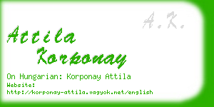 attila korponay business card